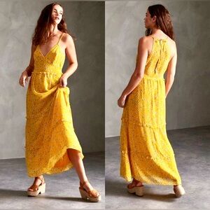 NEW! Never been worn Superdry Margaux Yellow Floral Maxi Dress